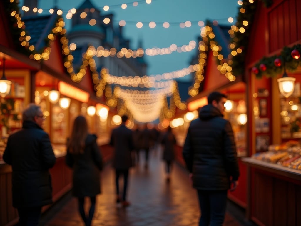 Vlaamse familie geniet van avond op Britse kerstmarkt vol lichtjes