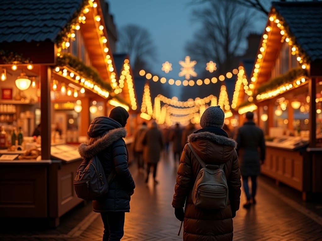 Vlaams gezin bezoekt Engelse kerstmarkt vol lichtjes en kraampjes