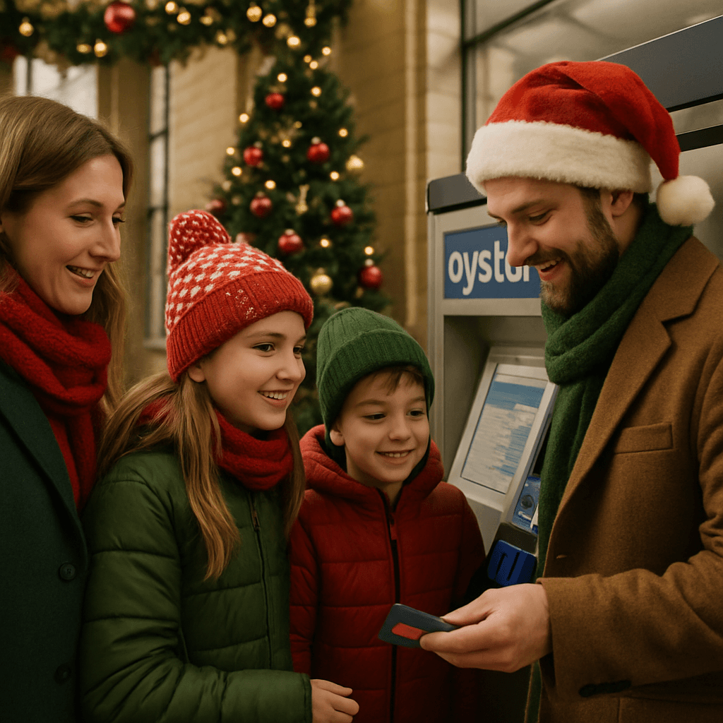 Vlaams gezin bezoekt Britse kerstmarkt met lichtjes en kraampjes