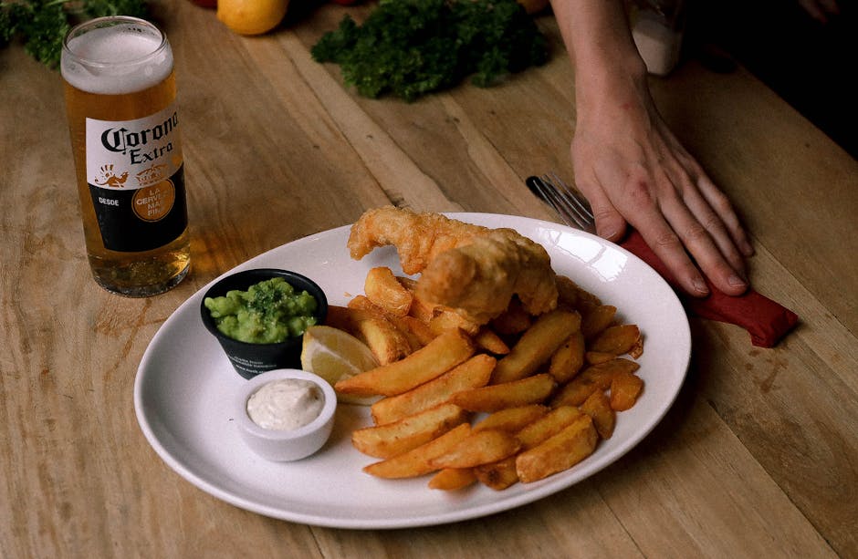 fish and chips traditie verenigd koninkrijk - illustratie 5