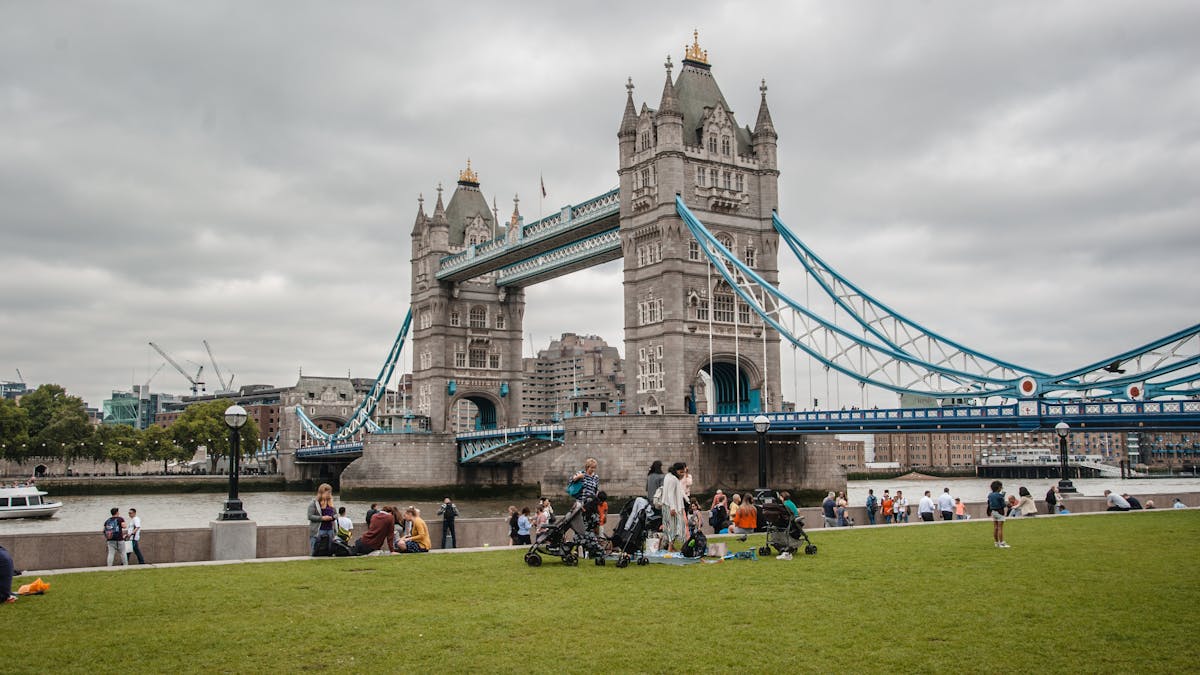 eta uk familie gezin als toeristen in Londen