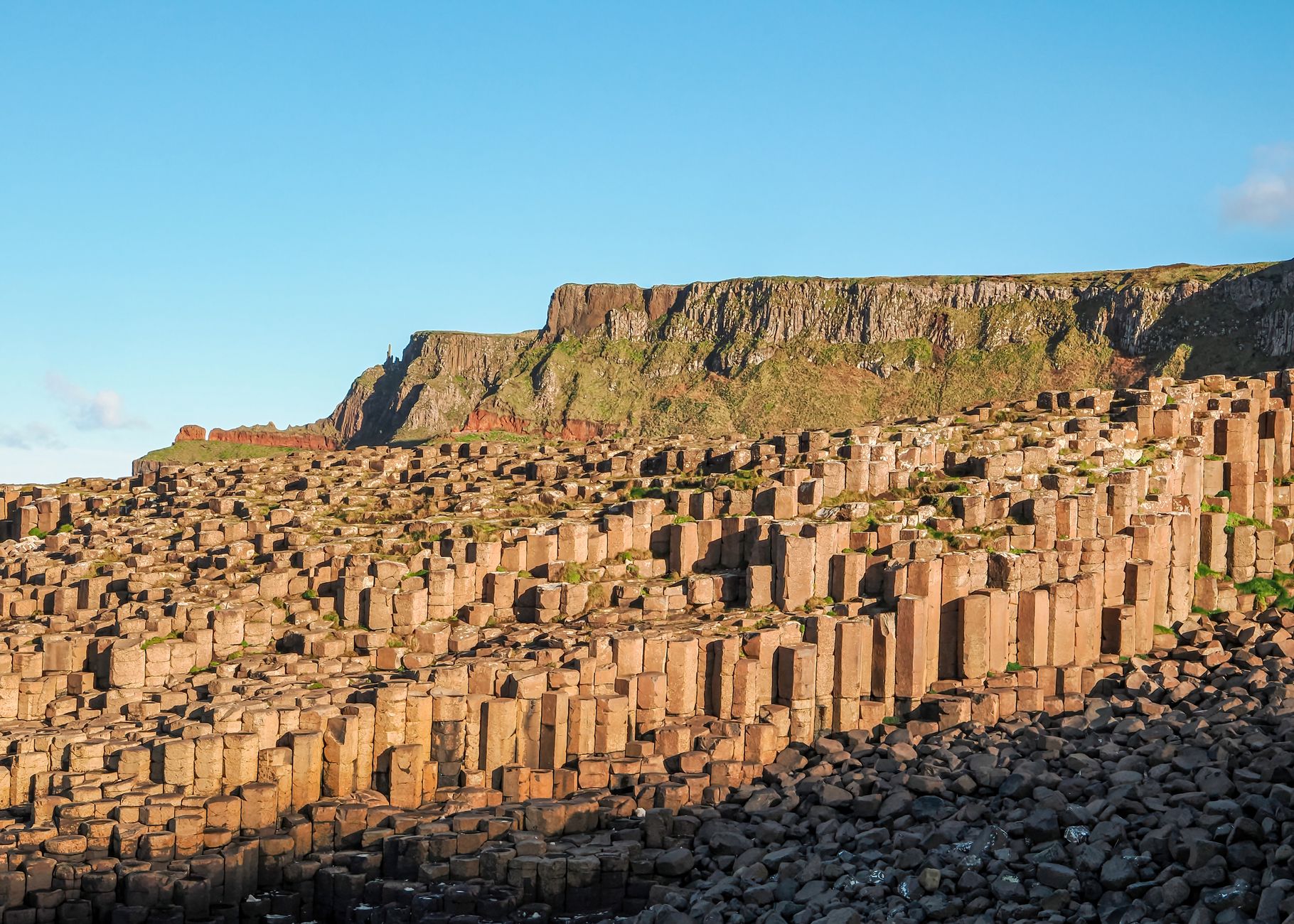 De Giants Causeway in Noord-Ierland, deel van het VK waar de UK ETA-regels gelden